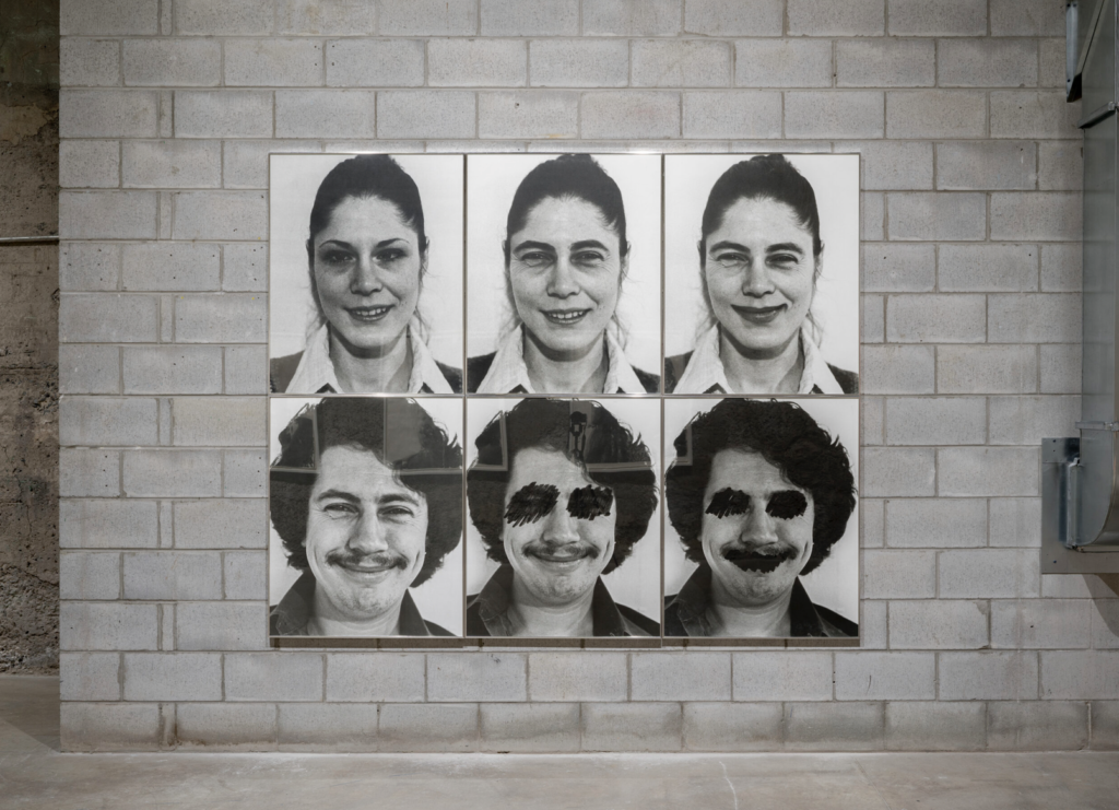 Suzy Lake. "Suzy Lake as Jay Lee Jaroslav," 1973-1974/1975. 6 gelatin silver, fiber-based prints mounted on board. Each 30 x 36 in.  Courtesy Bradley Ertaskiran Gallery.