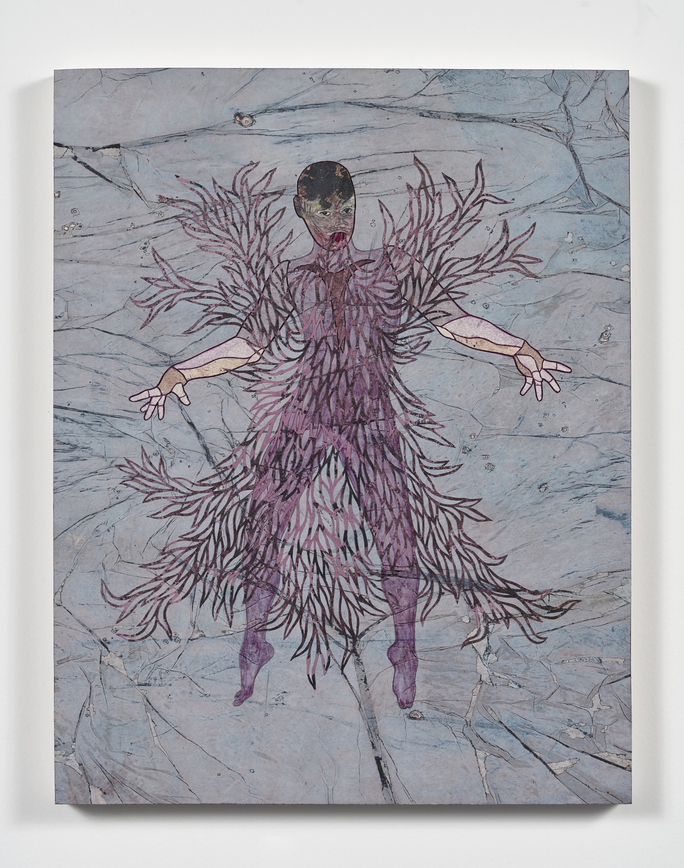 A painting of a person in a dressDescription automatically generated