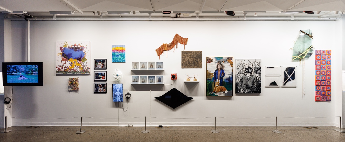 A wall with art on itDescription automatically generated